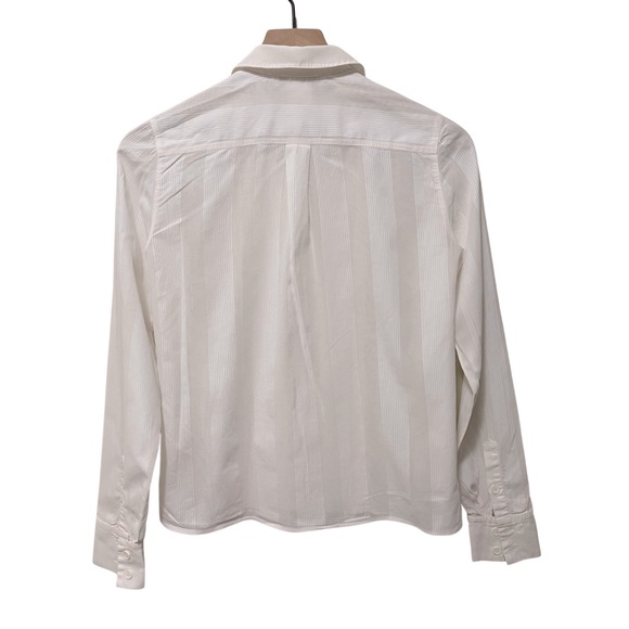 Chloe Victorian Style Pleated Front Button-Down Blouse Size 4 - Picture 3 of 15